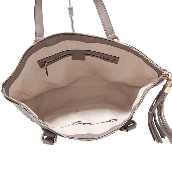 GUCCI Soho Gray Beige Leather - Handbag 569-080525 - Picture 8 of 9